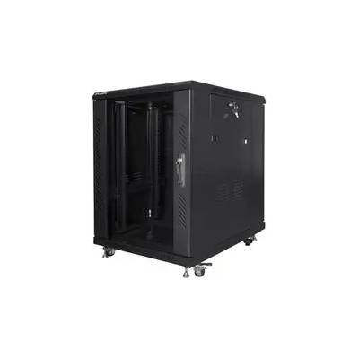 Lanberg Комуникационен шкаф, Lanberg rack cabinet 19" free-standing 15U/600x800 (flat pack) black (FF01-6815-12B)