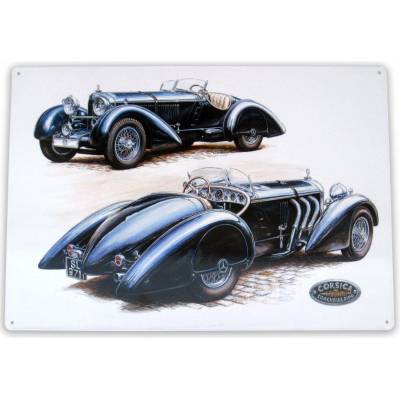 Plechová cedule Mercedes SSK, 400 x 280 mm