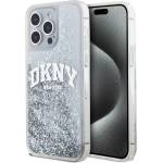 DKNY Liquid Glitter Arch Logo Case - дизайнерски кейс с висока защита за iPhone 15 Pro Max (прозрачен)