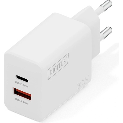 ASSMANN DA-10301 30W USB GaN зарядно устройство Бяло (DA-10301)