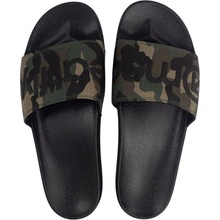 Meatfly pánské pantofle Hudson Black Camo Ripstop Černá