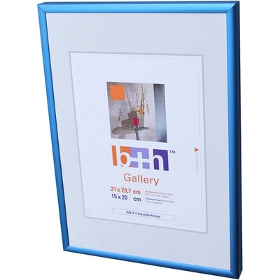 Hlinikový rámeček AS modrý Rozměr: 30x45, Typ zasklení: Plexisklo čiré