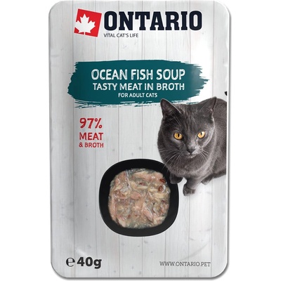 ONTARIO Супа от океанска риба за котки Ontario 40 г