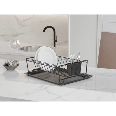 СУШИЛНИК ЗА СЪДОВЕ ЧЕРЕН МАТ 35x29x11СМ (sm011-b)