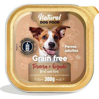 Natural Dog Food Beef and liver Grain Free 300 g