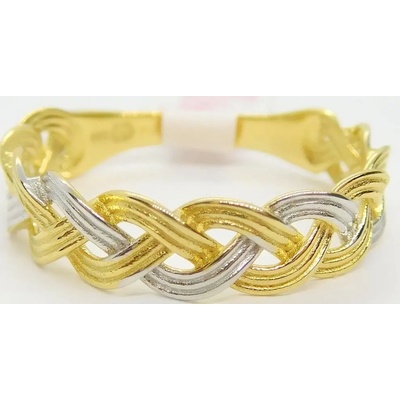 Klenoty Budín dámský prsten z bílého a žlutého zlata HK1150