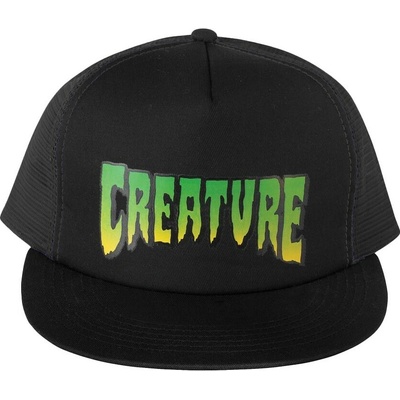 CREATURE Logo Mesh Trucker High Profile Hat Black OS Mens Black 7947