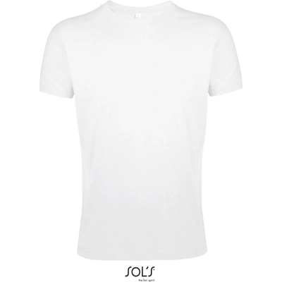 Sol´s Collection tričko Regent Fit slim fit krátký rukáv pánské COT-25055300100 bílá