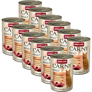 Animonda Carny Adult - Пуйка и пилешки дроб 12 x 400 г