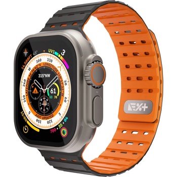 NEXT Каишка от next one - 46/49 мм черно/оранжево (k-aw-4649-strap-blkorn)