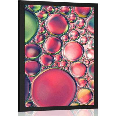 Plakát abstraktní kapky oleje - 30x45 white