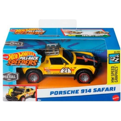 Mattel Hot Wheels PullBack Speeders Porsche 914 Safari