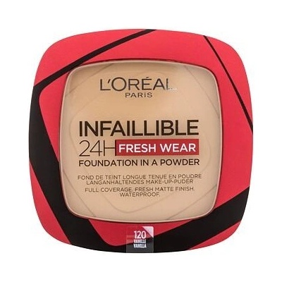 L'Oréal Paris Infallible 24H Fresh Wear Foundation In A Powder dlouhotrvající pudrový make-up 120 Vanilla 9 g