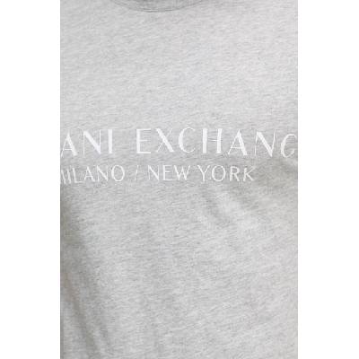 Giorgio Armani Тениска Armani Exchange в сиво с принт (8NZT72.Z8H4Z)