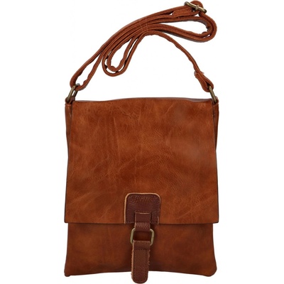 Hugo Trendová dámská koženková crossbody světle hnědá