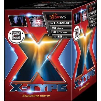 Piromax Ohňostroj X-TYPE baterie 20 ran PXB2108