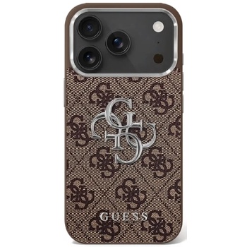 GUESS Калъф Guess 4G Big 4G Classic Logo за iPhone 17 - кафяв и сребрист