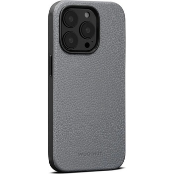 Púzdro Woolnut kožené iPhone 14 Pro sivé