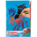 Škrabacie obrázky Dino World S dúhovým podkladom