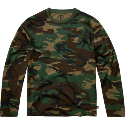 Tričko Brandit Premium s dlouhým rukávem lesní – Zboží Dáma