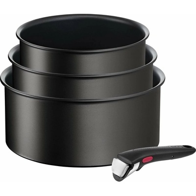 Tefal Hliníkové hrnce v súprave 3 ks s nepriľnavým povrchom/s odnímateľnou rukoväťou na indukčný varič INGENO Eco Resist L3979202 –