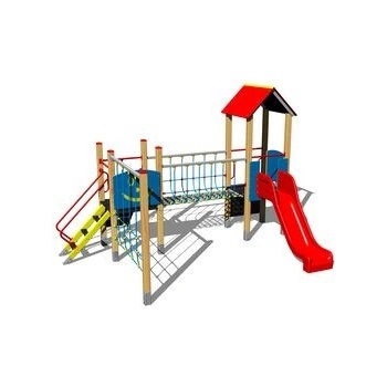 Playground zostava so šmýkačkou a šplhaním 4U238D