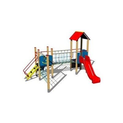 Playground zostava so šmýkačkou a šplhaním 4U238D
