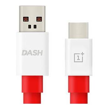 OnePlus Оригинален USB-C Кабел за ONEPLUS с Бързо Зареждане DASH Round 1m, Червен (Bulk) (ONEPLUS/USB-C DASH/Bulk)