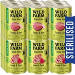 WILD FARM Premium Grain Free Turkey and Veal / Lamb and Tuna 24x400g - беззърнена храна за кастрирани котки