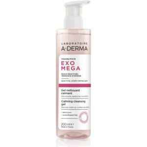 A-DERMA Exomega Calming Cleansing Gel почистващ и премахващ грима гел с успокояващ ефект 200ml
