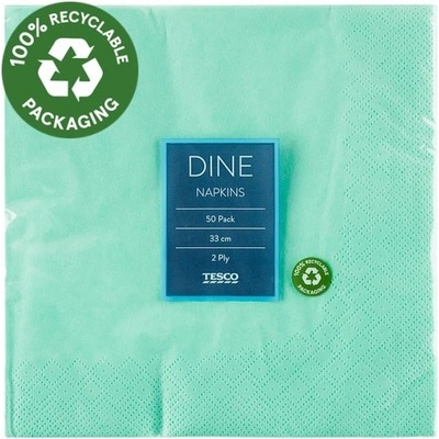 Tesco Dine servítky 2 vrstvové 33cm 50ks