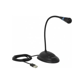 Delock Микрофон със стойка, Delock, USB, 1.7 м, Черен