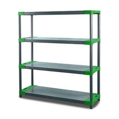 Tvujregal Regál plastový JUPITER-4 138x100x46 PVC červený/zelený Povrchová úprava: Zelený