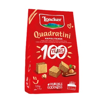 Loacker Шкаф Вафли Quadratini NAPOLITANER 250гр
