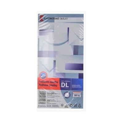 Obálka dlouhá bílá samolepící DL 50ks 110x220mm
