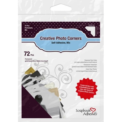 Scrapbook Adhesives Samolepicí rohy na fotky mix 72 ks