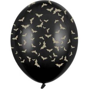 Party Deco Латексови Балони, Черни с Прилепи (sb14p-292-010-6)