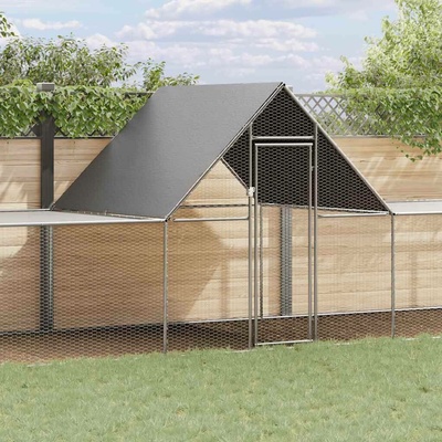 vidaXL Klec pro kuřata 10 × 2 × 2 m pozinkovaná ocel stříbrná 9799.144563