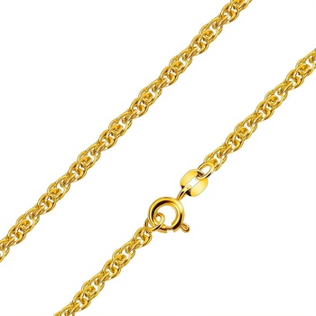Šperky eshop Zlatá retiazka v žltom prevedení husto napájané oválne články S3GG171.22