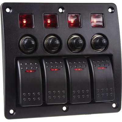 Panel s 4x spínači Rocker 12/24V