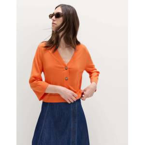 Marks & Spencer Къс кардиган с широки ръкави Marks & Spencer оранжева Marks & Spencer | Oranzhev | ЖЕНИ | M