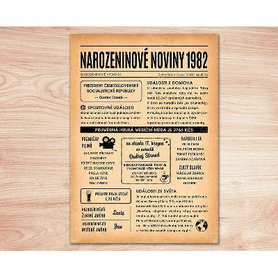 Narozeninové noviny 1982 - jednostranné