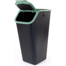 Practic Odpadkový koš na tříděný odpad, 35 l, zelené víko černá