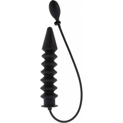 Hidden Desire Extreme Inflatable Ribbed Plug Expert Black