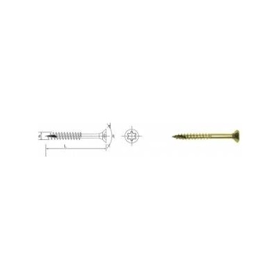 Uncanny Brand Wood insert galvanized yellow for torx 4.0*70mm t20