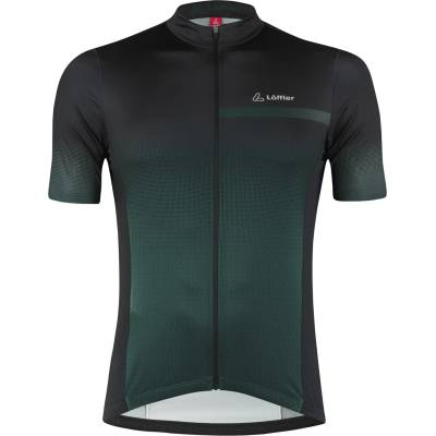 Löffler Мъжка фланелка с къс ръкав за колоездене Löffler Bike Jersey Full-Zip Coogan Mid Cycling jersey - Forest - размер 60 (EU) (056-3495-0418)