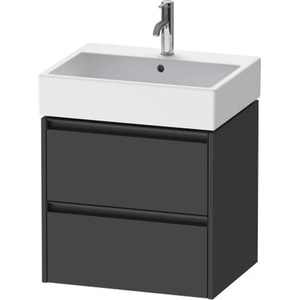 Duravit Ketho. 2 - Шкафче за умивалник 55x58x46 см, 2 чекмеджета, графит матов K25275049490000 (K25275049490000)