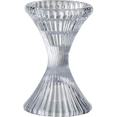 Skleněný točivý svícen Ribbed medium - Ø 10*15cm - J-Line by Jolipa