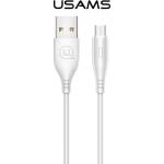 USAMS Кабел Usams U18, от USB-A (м) към micro USB (м), 1м. , 5V/2A, бял (SJ268USB02)