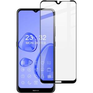 Удароустойчив стъклен протектор покриващ целия екран марка IMAK Pro за Nokia 1.4/2.4 - с черна рамка